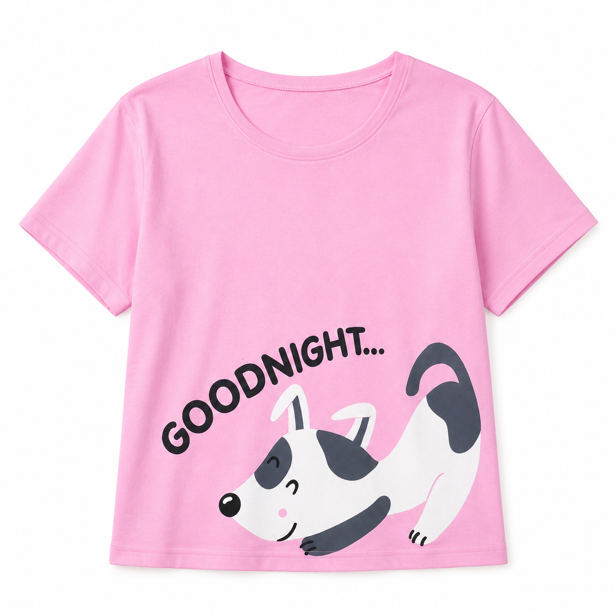 Pijama Feminino Curto Algodão Rosa Off