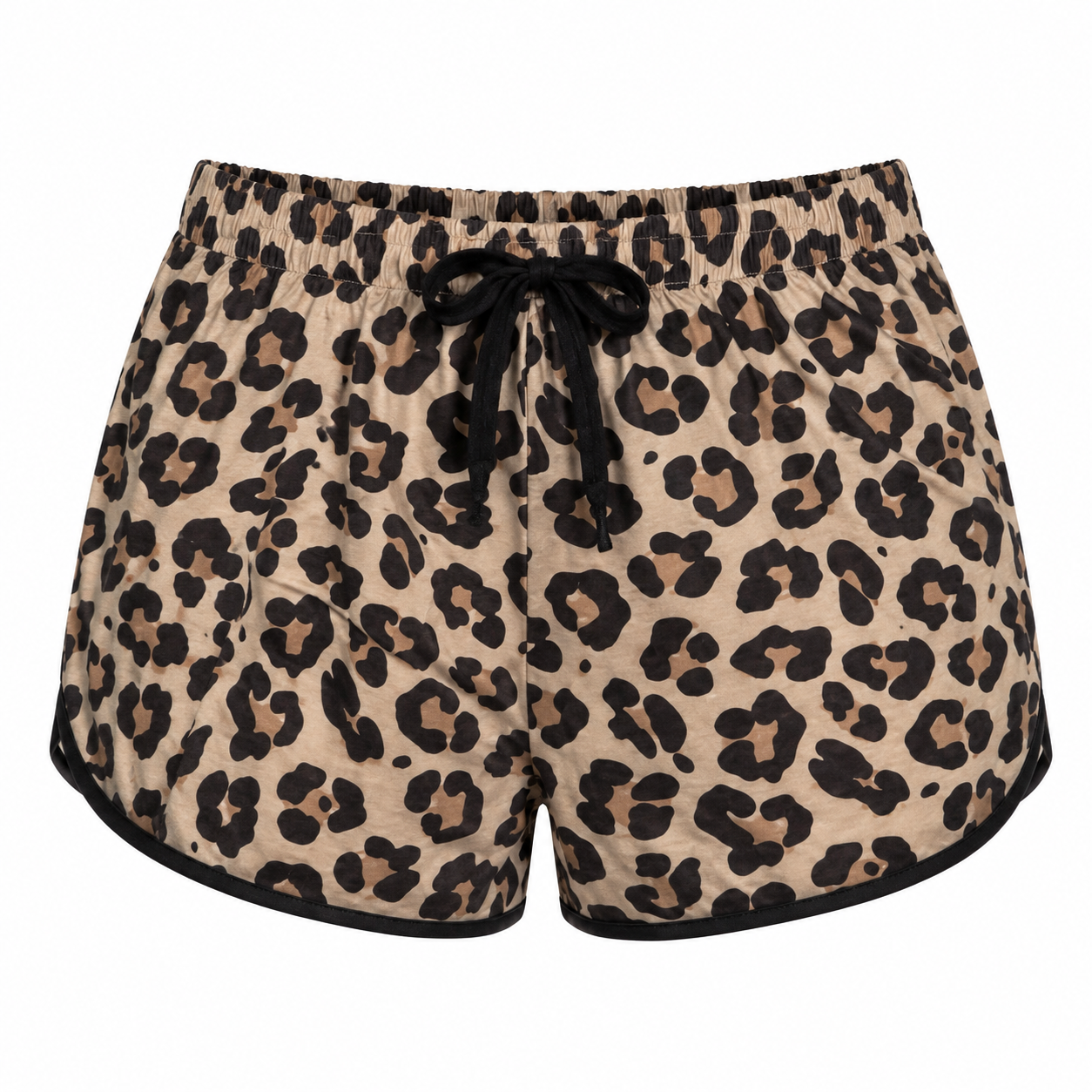 Pijama Feminino Manga Curta Preto Onça