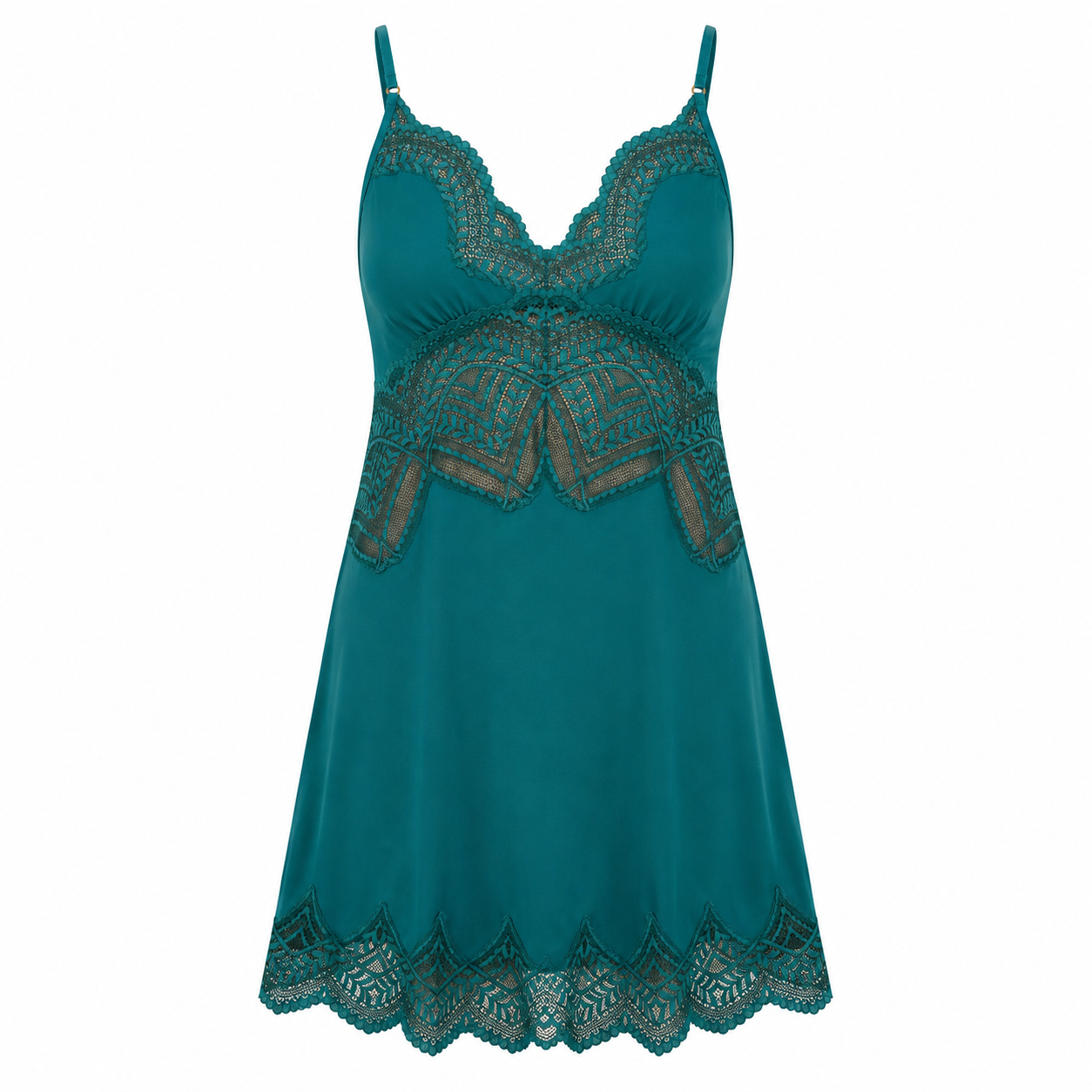 Camisola de Microfibra e Renda Recco
