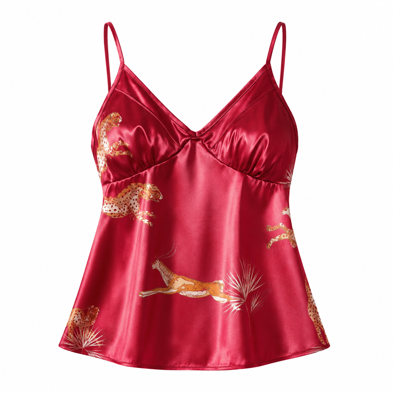 EverLounge Conjunto de Pijama Camiseta Regata e Calça com Estampa de Onça, Confortável