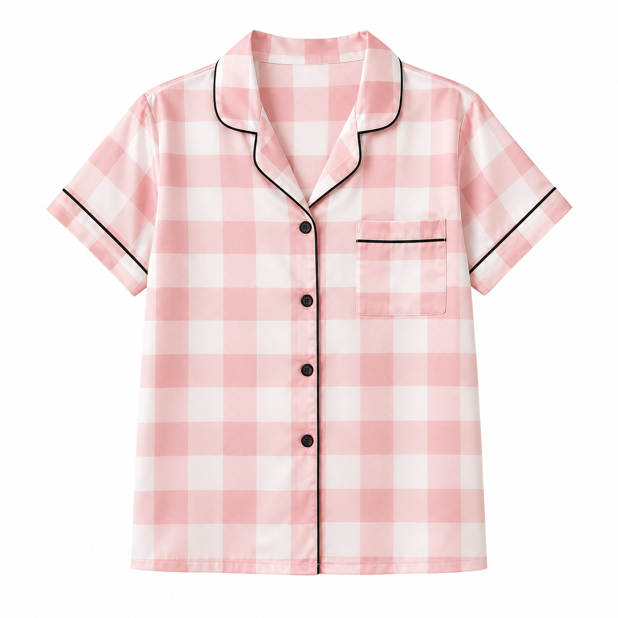 Conjunto de pijama / pijama com ribete xadrex buffalo