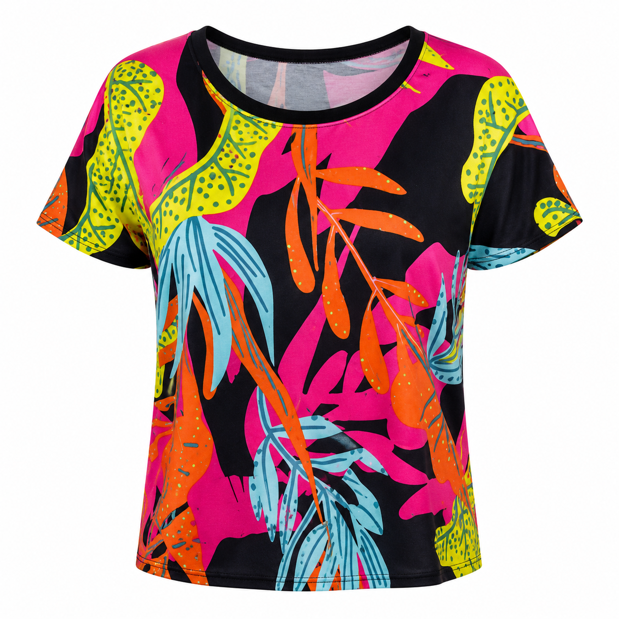 Pijama Feminino Curto Floral Preto
