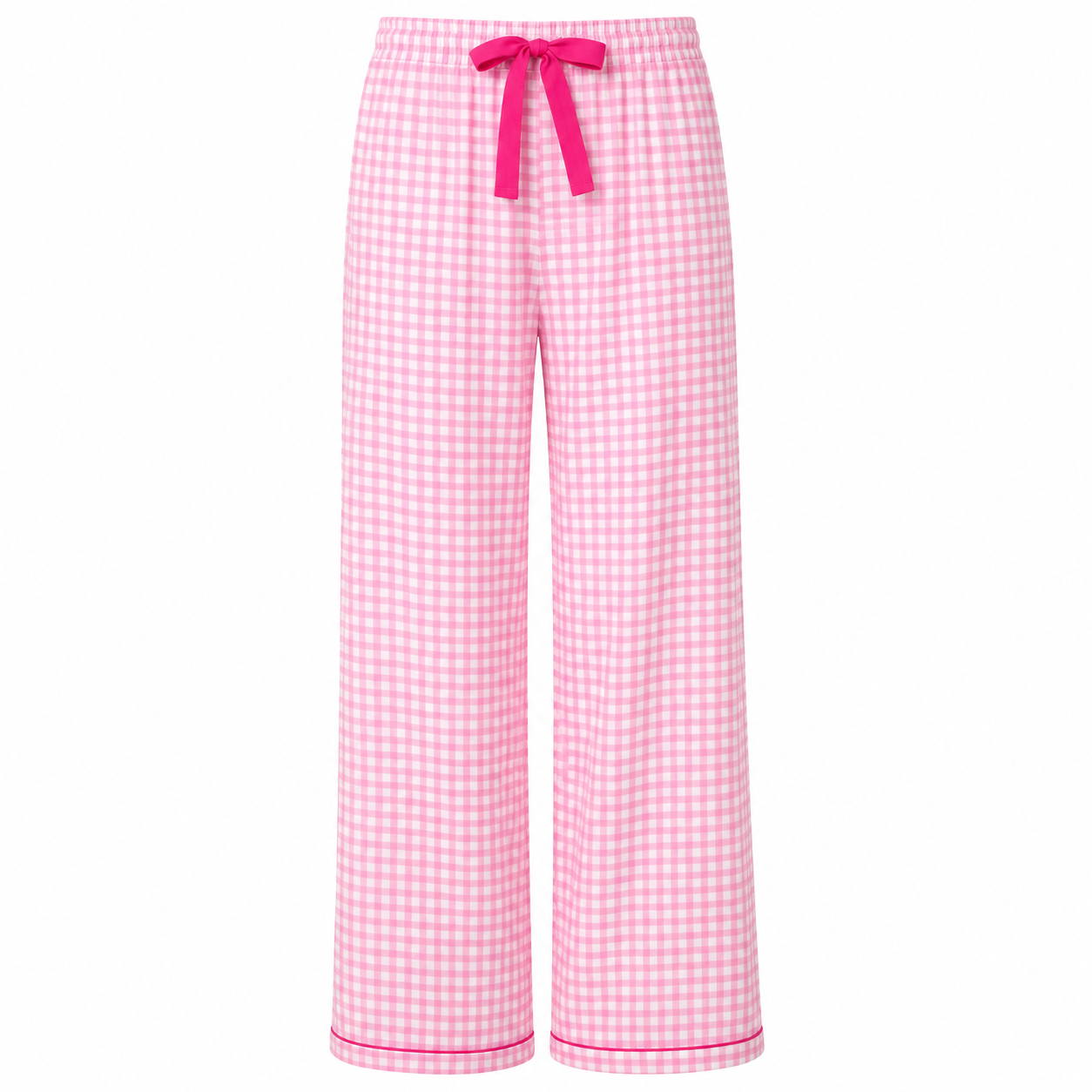 Pijama Americano Kit 3 Peças Xadrez Rosa