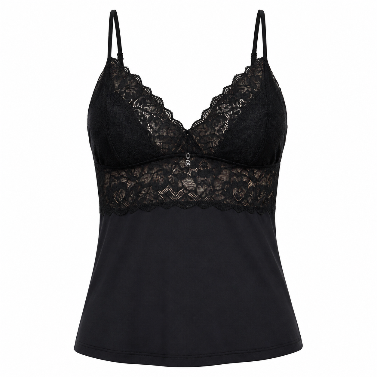 Babydoll com Caleçon Microfibra e Renda Recco