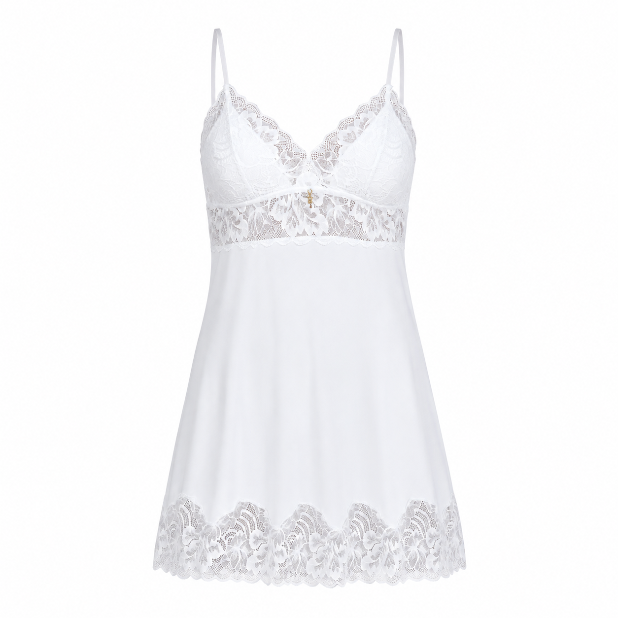 Camisola de Microfibra e Renda Recco
