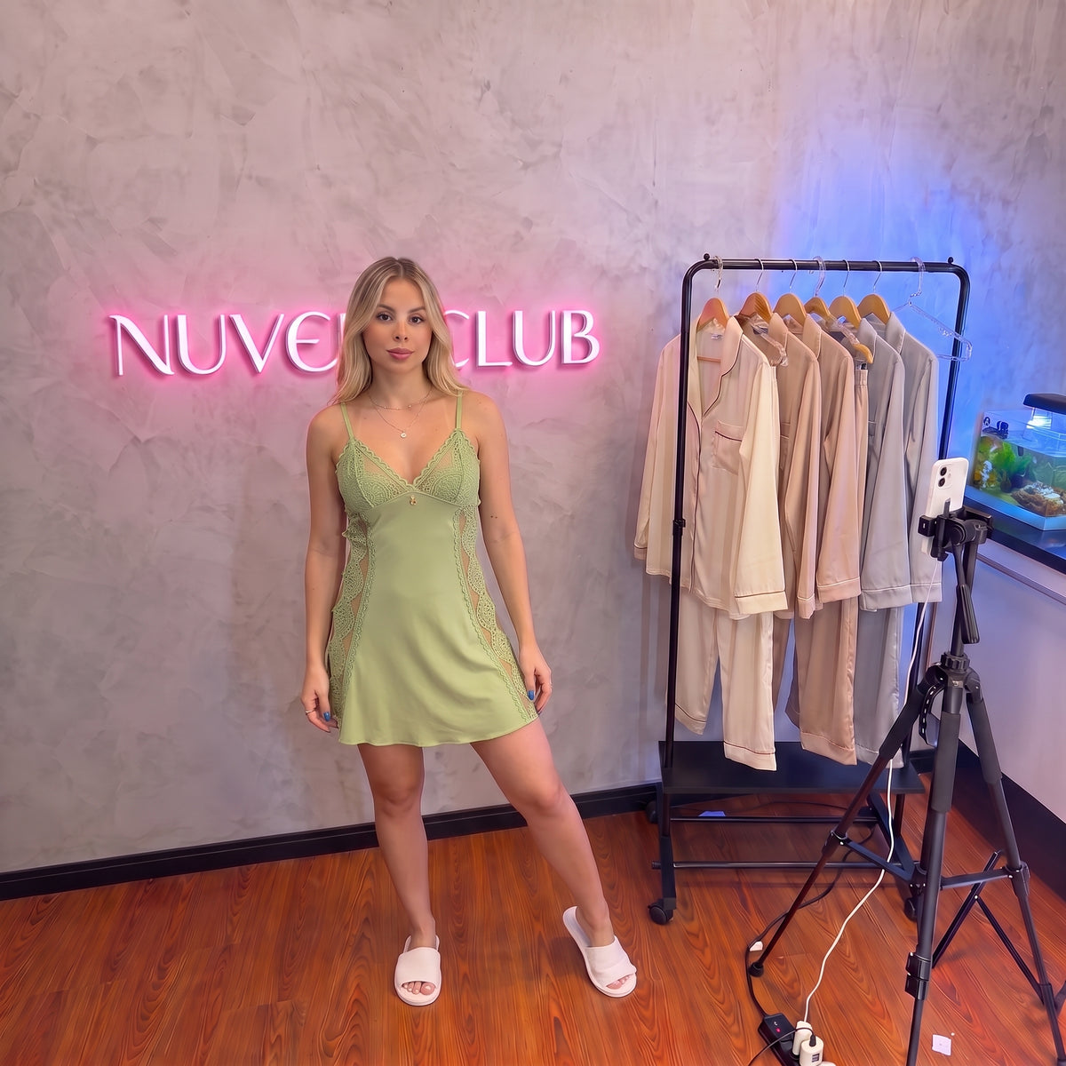 Camisola de Microfibra e Renda Recco